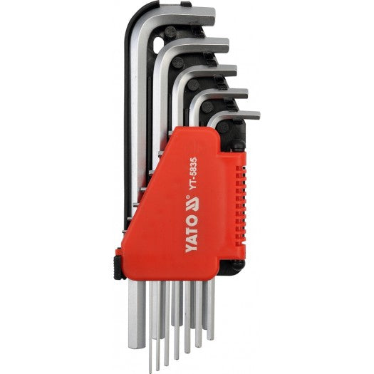 Hex Key Set, S.A.E., Long 12 Pcs