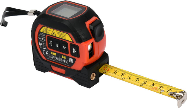 40M Range Laser With 5M Tape Measure Cross Laser