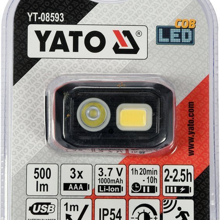 YT - 08593YatoYATO Professional Rechargeable Head Torch - YT - 08593