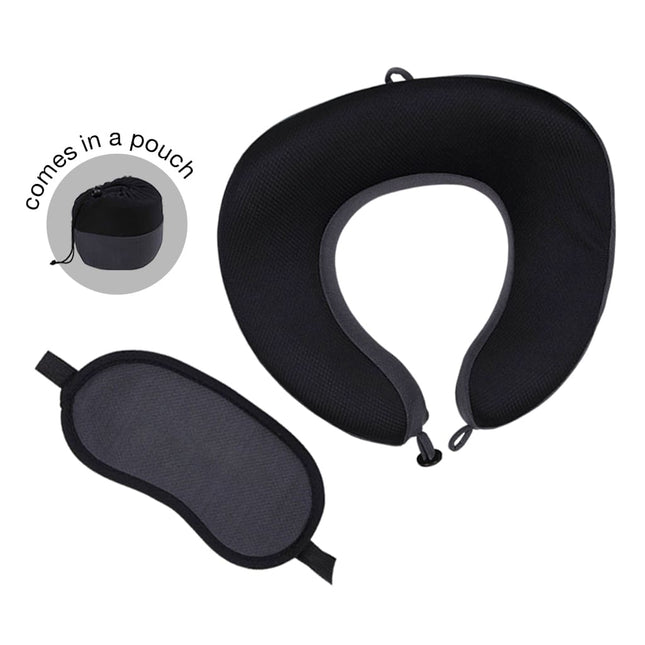 TASN 101Toolmart GiftsZABARI - SANTHOME Travel Set (Pillow and Eyemask in Pouch)